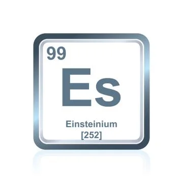 Chemical element einsteinium from the Periodic Table Stock Illustration