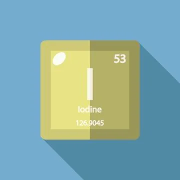 Chemical element Iodine Flat イラスト素材