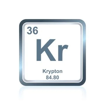 Chemical element krypton from the Periodic Table Stock-Illustration