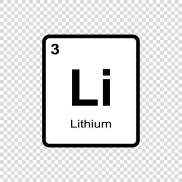 Chemical element Lithium Stock Illustration