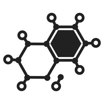 Chemical element molecule icon, simple style Illustrazione stock