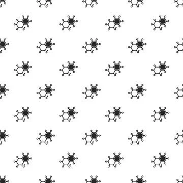 Chemical element molecule pattern seamless Illustrazione stock