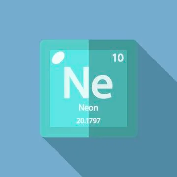 Chemical element Neon Flat イラスト素材