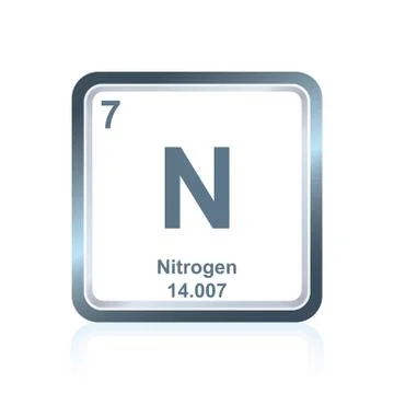 Chemical element nitrogen from the Periodic Table Stock Illustration