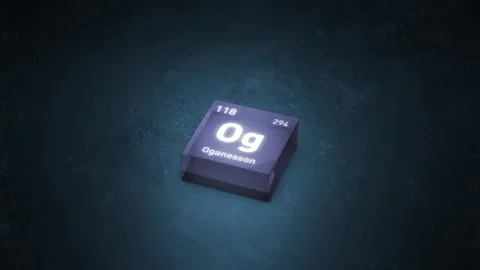 Chemical Element Oganesson Og Animation. Periodic Table Series. 動画素材 347678068
