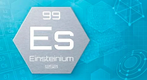 Chemical element of the periodic table - Einsteinium Stock Illustration