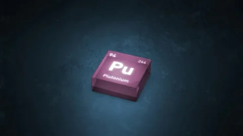 Chemical Element Plutonium Pu Animation. Periodic Table Series. Vídeo Stock 347737597