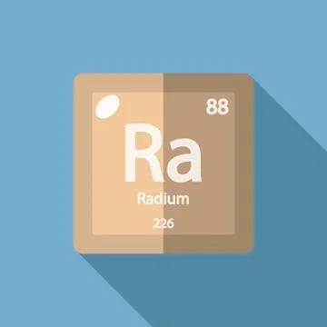 Chemical element Radium Flat Stock Illustration