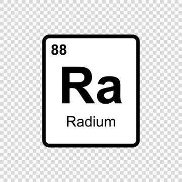Chemical element Radium Stock-Illustration