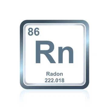 Chemical element radon from the Periodic Table Stock-Illustration