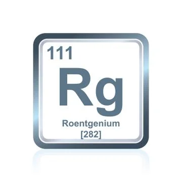 Chemical element roentgenium from the Periodic Table Stock Illustration