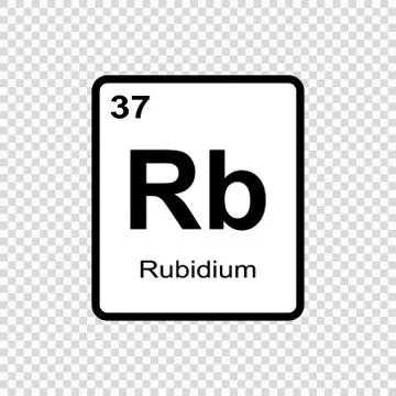 Chemical element Rubidium Stock Illustration