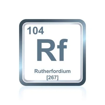 Chemical element rutherfordium from the Periodic Table Stock Illustration