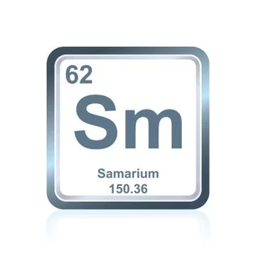 Chemical element samarium from the Periodic Table Stock Illustration