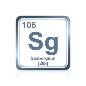 Chemical element seaborgium from the Periodic Table Stock Illustration
