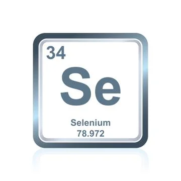 Chemical element selenium from the Periodic Table Stock-Illustration