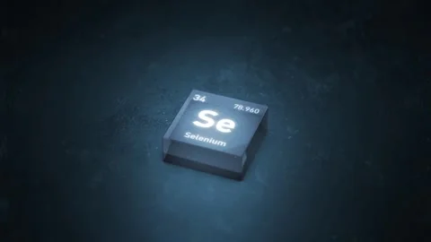Chemical Element Selenium Se Animation. Periodic Table Series. Видео 347486074