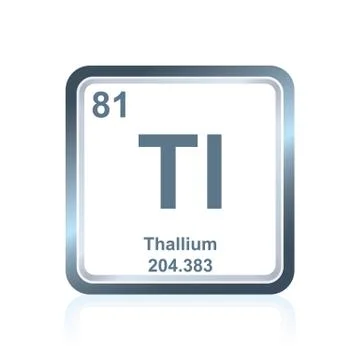 Chemical element thallium from the Periodic Table Stock Illustration