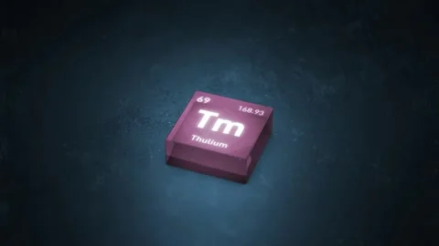 Chemical Element Thulium Tm Animation. Periodic Table Series. 動画素材 347728630