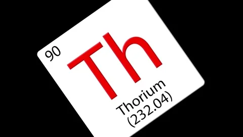 Chemical element tile. Thorium TH 232. Spinning Stock Footage 93035470