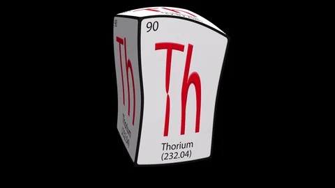 Chemical element tile. Thorium TH 232. Cubed. Pinch Stock Footage 93035474