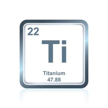 Chemical element titanium from the Periodic Table Stock Illustration