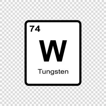 Chemical element Tungsten Stock Illustration