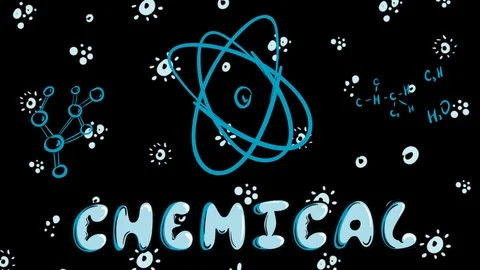 Chemical elements and black back Stock Footage 111888811