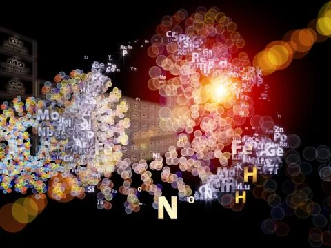 Chemical Elements Arrangement Stock Illustration