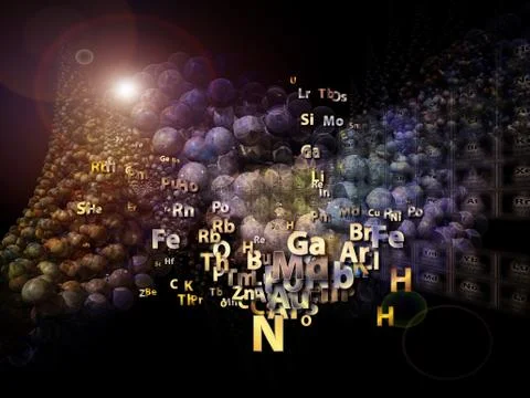 Chemical Elements Arrangement Stock Illustration