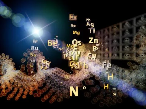 Chemical Elements Arrangement Stock Illustration