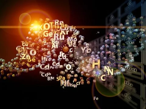 Chemical Elements Arrangement Stock Illustration
