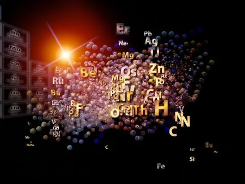 Chemical Elements Arrangement Stock Illustration