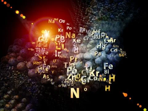 Chemical Elements Arrangement Stock Illustration