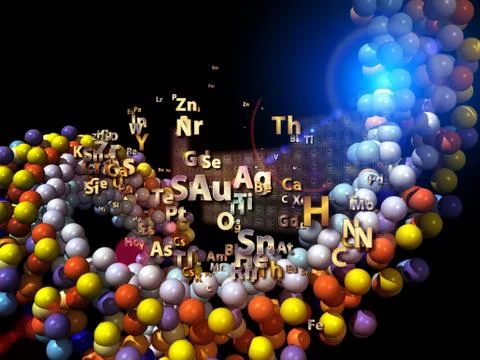 Chemical Elements Arrangement Stock Illustration