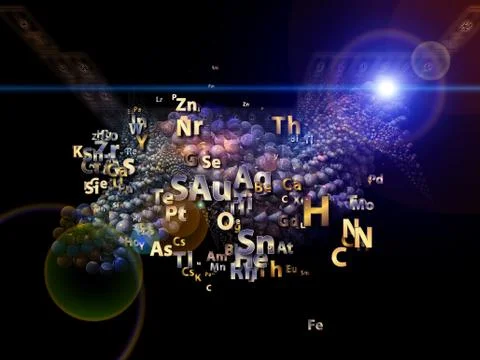 Chemical Elements Arrangement Stock Illustration