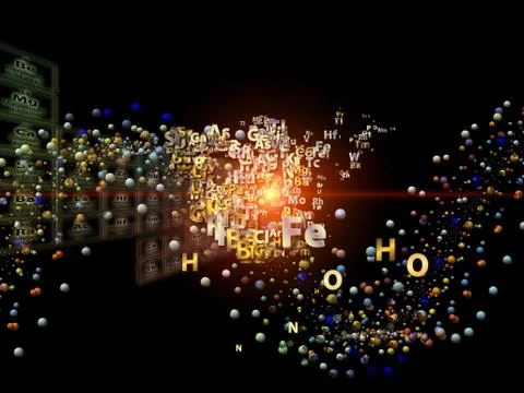 Chemical Elements Arrangement Stock Illustration