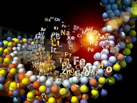 Chemical Elements Backdrop Stock Illustration