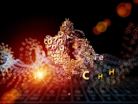 Chemical Elements Backdrop Stock Illustration
