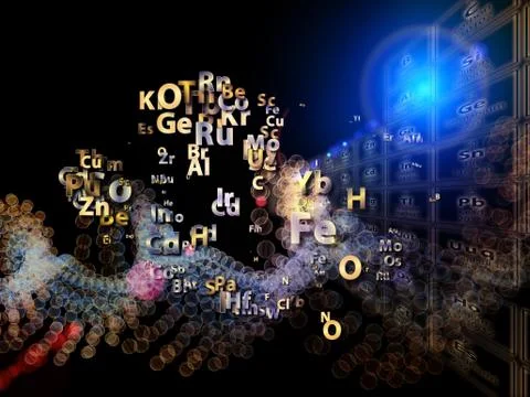 Chemical Elements Backdrop Stock Illustration