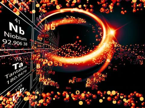 Chemical Elements Backdrop Stock Illustration