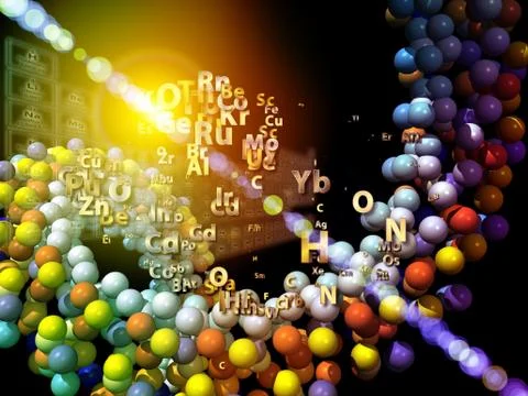 Chemical Elements Backdrop Stock Illustration