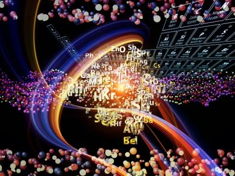 Chemical Elements Background Illustrazione stock