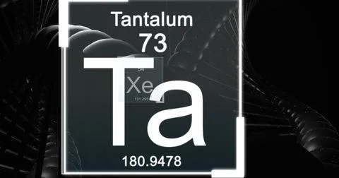 Chemical elements floating over spinning dna structure against black background Stock Illustration