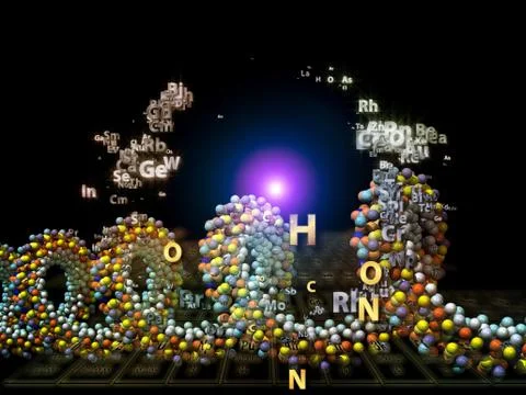 Chemical Elements Metaphor Stock Illustration