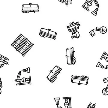 Chemical engineer research vector seamless pattern Stock Illustration