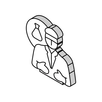 Chemical engineer technology isometric icon vector illustration Stock Illustration