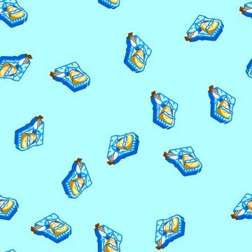 Chemical engineer technology isometric icon seamless pattern Stock Illustration