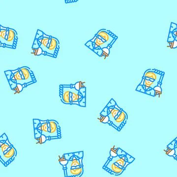 Chemical engineer technology vector seamless pattern 스톡 일러스트