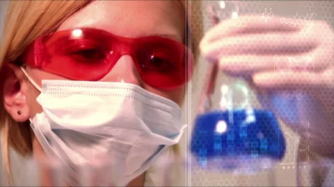 Chemical examination Lab Video stock 240303017
